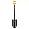Fiskars Solid+ XL Spaten mit scharfer Klinge und Stahl-D-Griff, Borstahlklinge, 1250 mm
