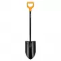 Fiskars Solid+ XL Spaten mit scharfer Klinge und Stahl-D-Griff, Borstahlklinge, 1250 mm