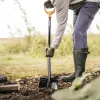 FISKARS SOLID+ XL Sharp Spade mit langem Stahlstiel, Borstahlblatt, D-Griff, 1250 mm