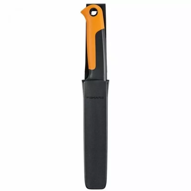 Fiskars X-series K82 Erntemesser, Edelstahlklinge, SoftGrip-Griff, 15 cm, Schwarz/Orange