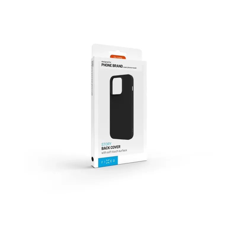 Fixed Story Rückabdeckung für Xiaomi Redmi Note 15 Pro 4G, gummiert, Schwarz