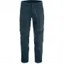 Fjällräven Abisko Hybrid Trail Zip-Off Convertible Hiking Trousers Men's Navy