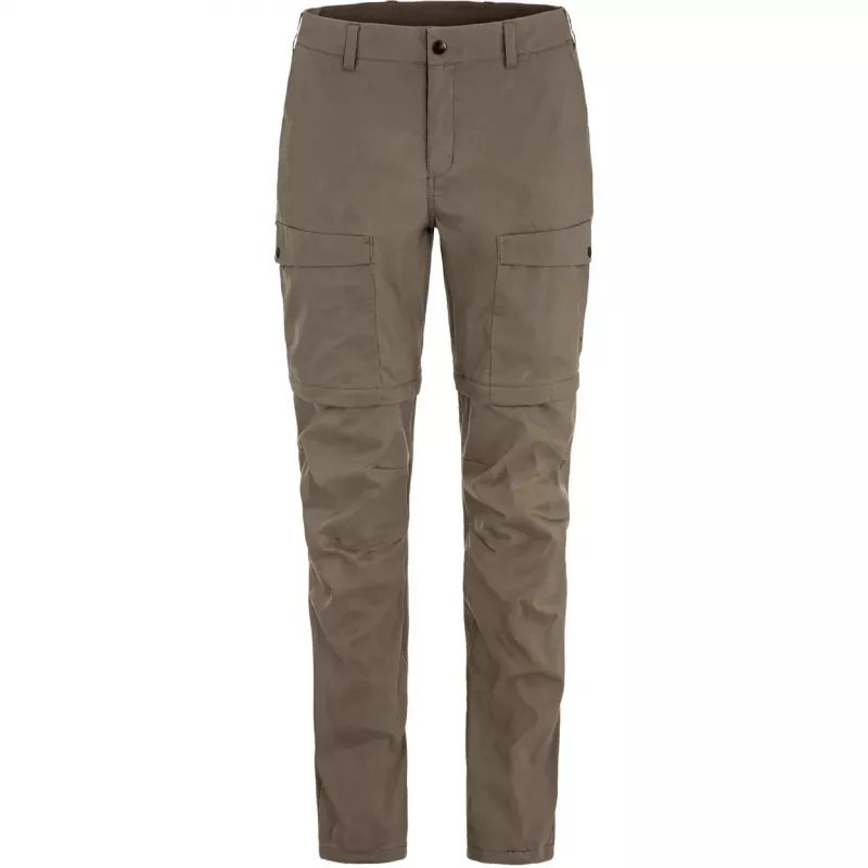 Fjällräven Abisko Hybrid Trail Zip-off Women's Convertible Trekking Trousers Suede Brown