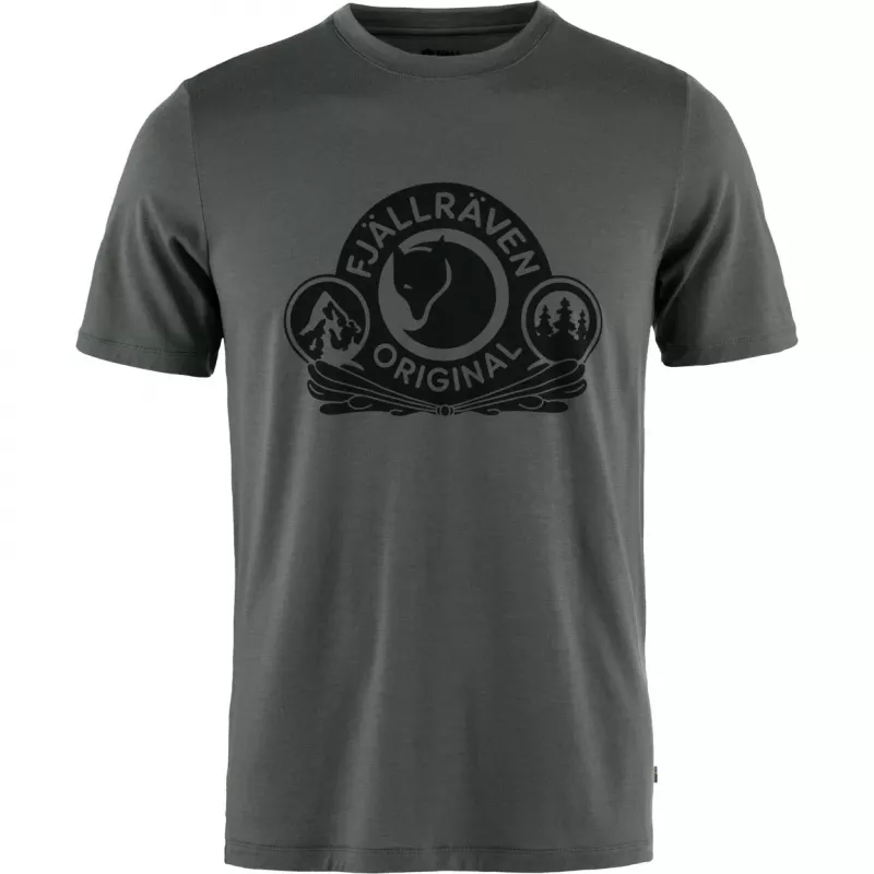 Fjällräven Abisko Wool Classic SS Herren-T-Shirt Basalt