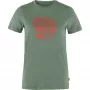 Fjällräven Abisko Wool Fox SS T-Shirt Damen Patina Green-Terracotta Brown