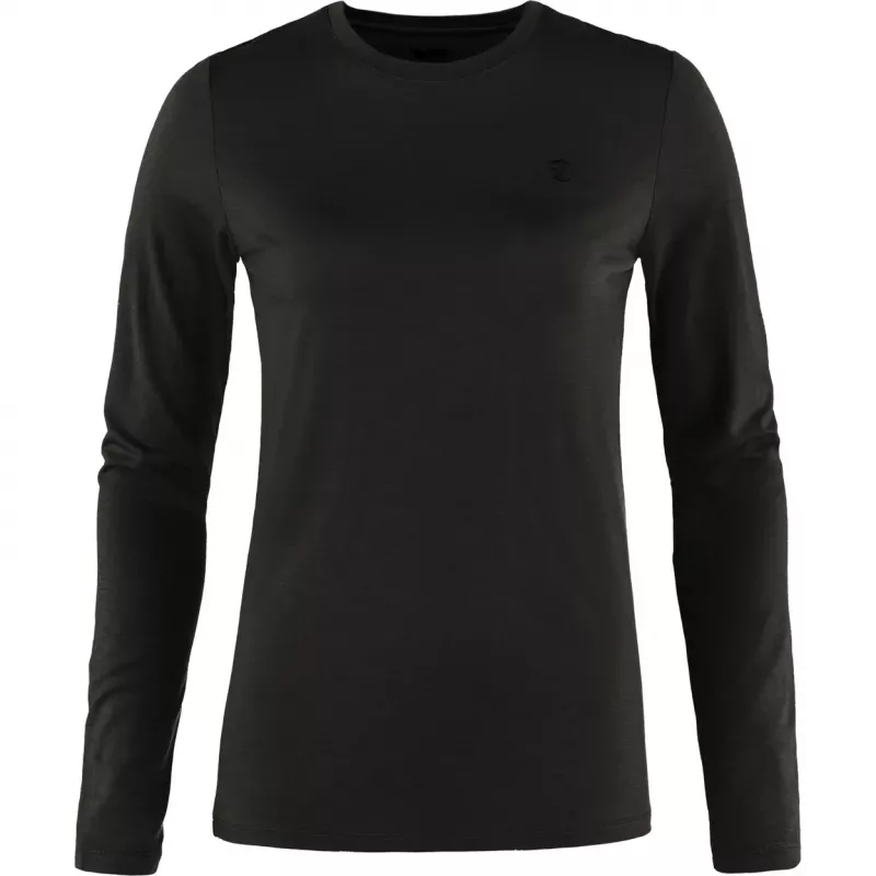 Fjällräven Abisko Wool LS Damen Baselayer-Top Schwarz