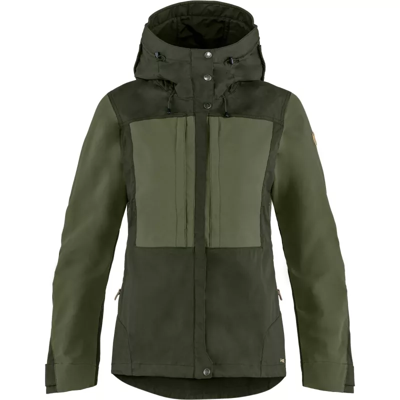 FJÄLLRÄVEN Keb Damenjacke Deep Forest-Laurel Green