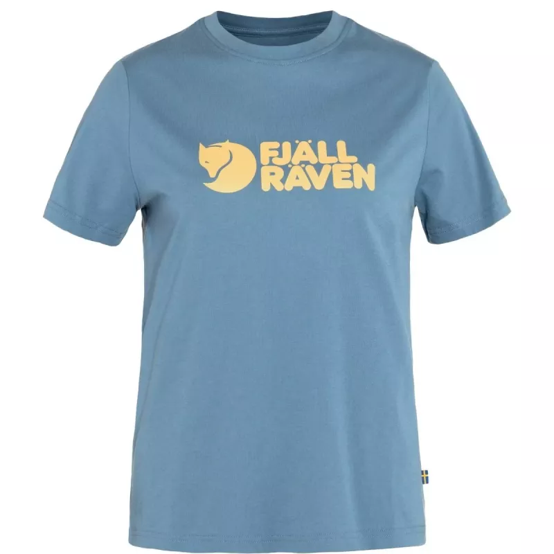 Fjällräven Logo Tee Damen Dawn Blue