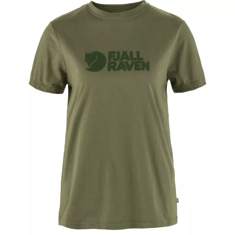Fjällräven Logo Tee Damen Grün Größe S