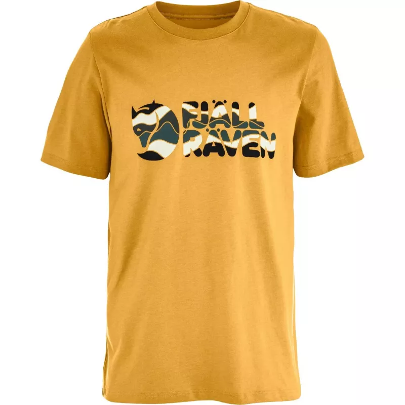 Fjällräven Herren Multicolor Logo T-Shirt Ochre
