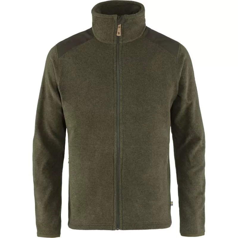 Fjällräven Herren Sten Fleecejacke Dark Olive