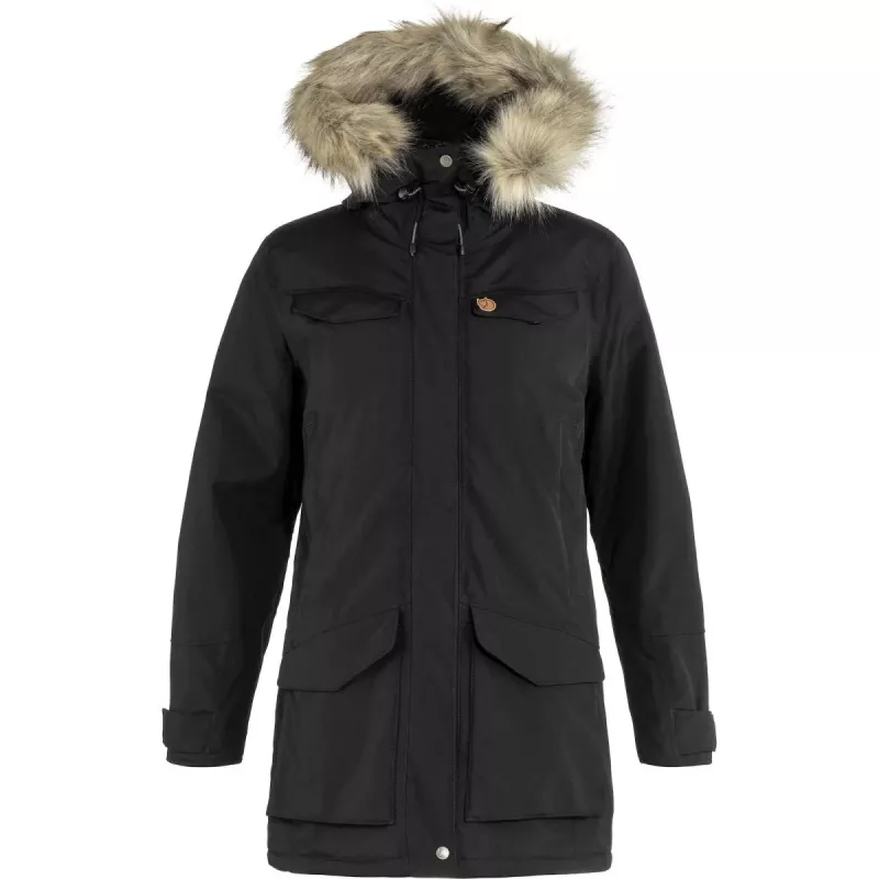 Fjällräven Nuuk Parka Damen - Schwarz - Größe M