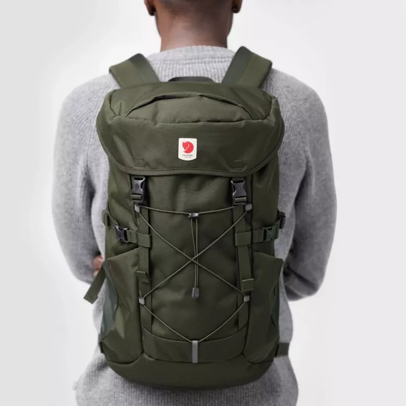 Fjällräven Skule Top 26 Rucksack Grün Oxford recyceltes Polyester