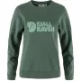 Fjällräven Damen Logo Sweater Deep Patina - Misty Green