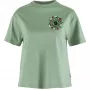 Fjällräven Damen T-Shirt Fjällblomster Logo Misty Green