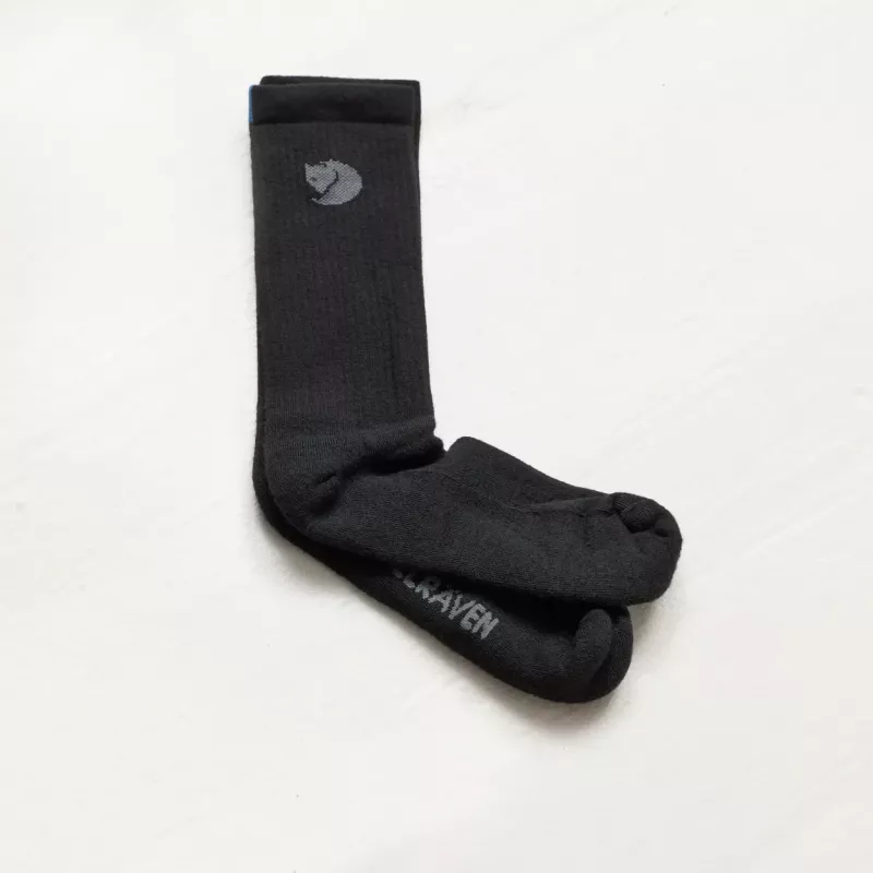 Fjällräven Wool Sock Black - Merino-Woll-Wandersocken (EU 44-46)