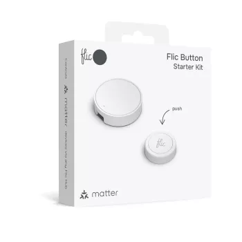FLIC Button Starter Kit - Smart Home Automationssystem mit Hub LR und 2 Flic 2 Buttons