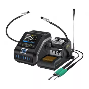 FNIRSI DWS-200F 200W Lötstation mit 2,4 inch IPS-Bildschirm, PID-Regelung, C245/C210 Spitzen