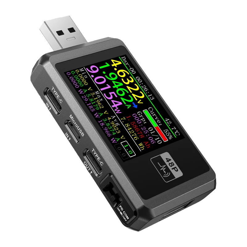 FNIRSI FNB48P USB Port Tester Schwarz