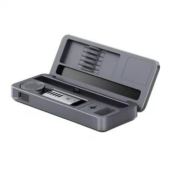 FNIRSI HS-02B Plus Tool Box 100W USB-C PD Lötkolben mit 0,87 inch OLED-Display, 80-420°C, 6s Aufheizzeit, Aluminiumlegierungsgehäuse, einstellbarer Schlaf-/Abschaltmodus, Firmware-Upgrade-fähig
