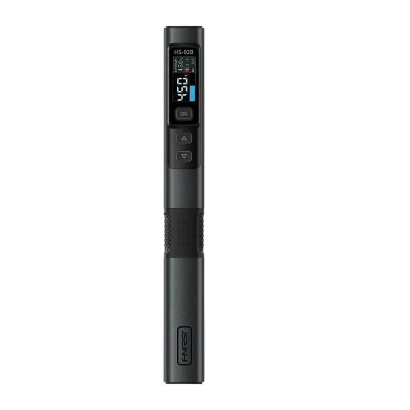 FNIRSI HS-02B Plus Tool Box 100W USB-C PD Lötkolben mit 0,87 inch OLED-Display, 80-420°C, 6s Aufheizzeit, Aluminiumlegierungsgehäuse, einstellbarer Schlaf-/Abschaltmodus, Firmware-Upgrade-fähig