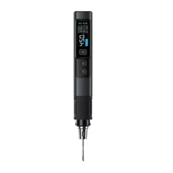 FNIRSI HS-02B Plus Tool Box 100W USB-C PD Lötkolben mit 0,87 inch OLED-Display, 80-420°C, 6s Aufheizzeit, Aluminiumlegierungsgehäuse, einstellbarer Schlaf-/Abschaltmodus, Firmware-Upgrade-fähig