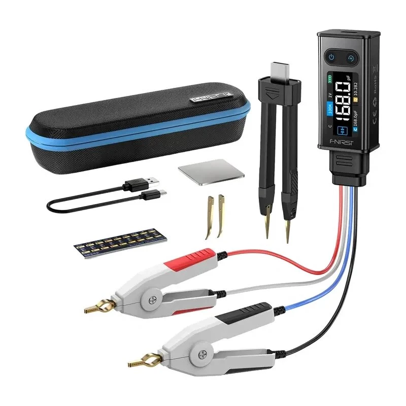 FNIRSI LCR-ST2 Plus LCR-Tester – 2,8-Zoll-TFT, 100Hz-100kHz, L/C/R/ESR/D/Q, wiederaufladbar