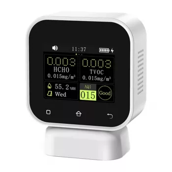 FNIRSI SFD-02 4-in-1 Innenraum-Luftqualitätsmonitor Formaldehyd-Detektor mit Touchscreen