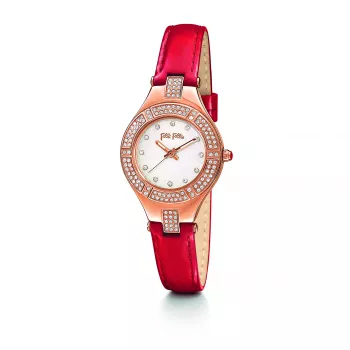 Folli Follie Donatella Damen Quarz Analog Uhr WF14B003SSS 28mm Edelstahl Silber