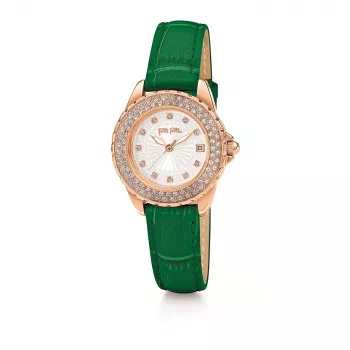 Folli Follie Donatella Damen-Quarzuhr WF13B071STS 28mm Silber Edelstahl