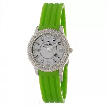 Folli Follie Donatella Damenuhr Quarz WF5T003ZTWV 33mm Weißes Leder