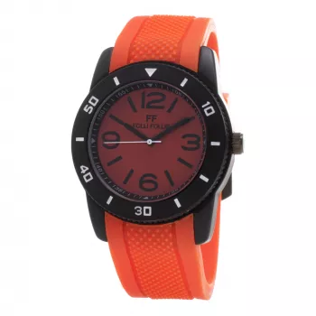 Folli Follie Donatella Damen-Quarzuhr WT13K002ZPR 38mm Roségold-Ton Edelstahlgehäuse Pinkes Lederarmband