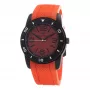 Folli Follie Donatella Damen-Quarzuhr WT13K002ZPR 38mm Roségold-Ton Edelstahlgehäuse Pinkes Lederarmband
