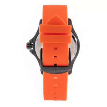 Folli Follie Dynamic Herren Quarz Analog Uhr 40mm Edelstahlgehäuse Schwarzes Zifferblatt Lederarmband