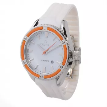FOLLI FOLLIE Heart4Heart Damen-Quarzuhr WF0T027ZDO 45mm Weißes Leder