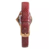 FOLLI FOLLIE Heart4Heart Damenuhr Quarz WF1B006STSR 33mm Roségold Edelstahlgehäuse Weißes Zifferblatt Rotes Lederarmband