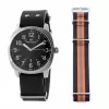 FOLLI FOLLIE MAN WF14T001SDNN 42mm Analog-Quarzuhr Schwarzes Leder