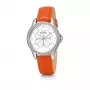 Folli Follie Santorini Flower Damen-Quarzuhr WF15A031SPW 35mm Weißes Lederarmband