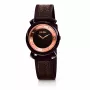 FOLLI FOLLIE Damenuhr WF15R013ZSB (28mm) - Roségold-Edelstahlgehäuse, rosa Lederarmband, Quarzwerk
