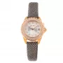 Folli Follie Woman WF1B006STM 30mm Quarz-Analog-Armbanduhr mit weißem Lederarmband