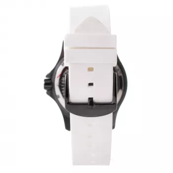 Folli Follie Woman WF1Y002ZDW 42mm Quarz Analog Uhr Weißes Lederarmband