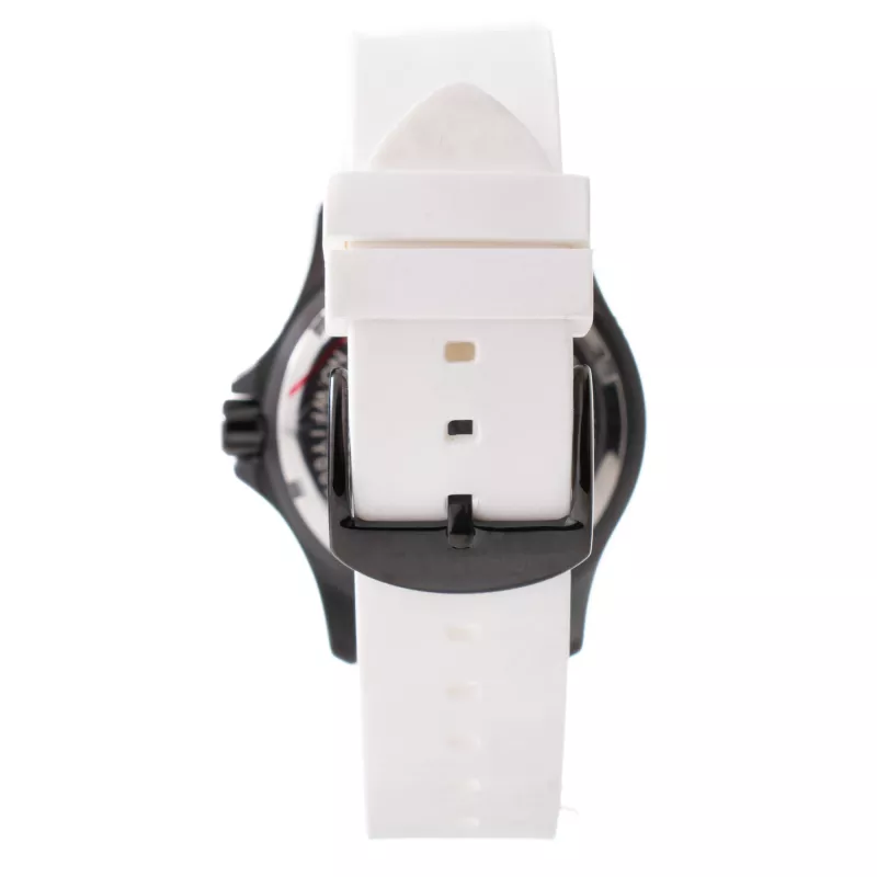 Folli Follie Woman WF1Y002ZDW 42mm Quarz Analog Uhr Weißes Lederarmband