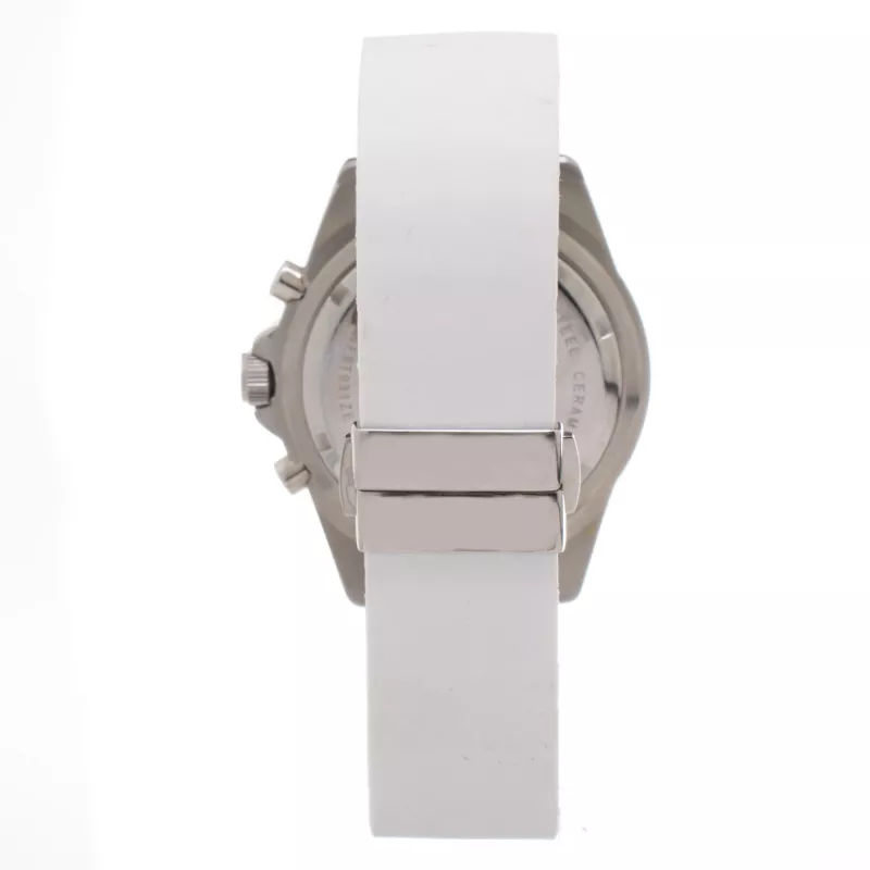 Folli Follie Damen Dynasty Quarz Analoguhr WF8T031ZEW 45mm Weißes Leder