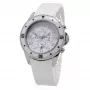 Folli Follie Damen Dynasty Quarz Analoguhr WF8T031ZEW 45mm Weißes Leder