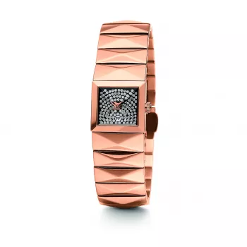 Folli Follie Damen Quarz Analog Uhr WF1R009BSG 32mm Roségold Edelstahl Weiß Leder