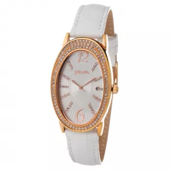 Folli Follie Damen-Quarz-Analoguhr WF2B012STWA (28 mm) Roségold Edelstahl