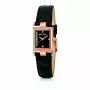 Folli Follie Damen Quarz Analog Armbanduhr WF13B037SSK - Edelstahl & Keramik, schwarzes Zifferblatt, 22 mm