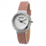 FOLLI FOLLIE Damenuhr WF13A032SPRDF 32mm Roségold Edelstahlgehäuse Weißes Zifferblatt Pinkes Lederarmband Quarz Analog