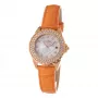 FOLLI FOLLIE Damenuhr WF13B071STN 30mm Roségold Edelstahl & beiges Leder