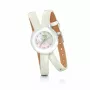 FOLLI FOLLIE Damenuhr WF13F030SSW 28mm Edelstahl Quarz Analog Weißes Zifferblatt Silbernes Armband